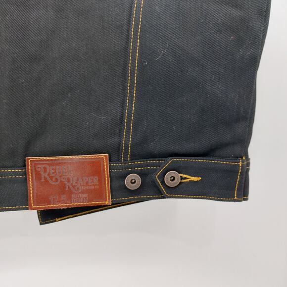 Rebel Reaper Clothing Co Denim Vest Cut off Sleeves Cotton L - Picture 11 of 16